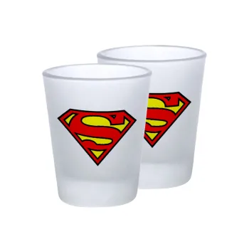Superman vintage, Σφηνοπότηρα γυάλινα 45ml του πάγου (2 τεμάχια)
