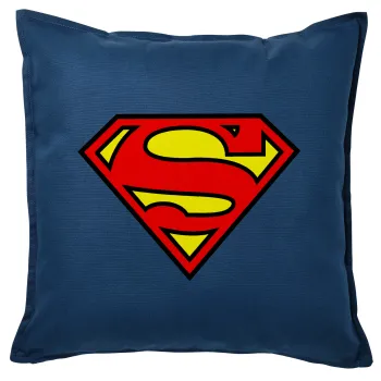 Superman vintage, Sofa cushion Blue 50x50cm includes filling
