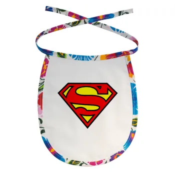 Superman vintage, Σαλιάρα μωρού αλέκιαστη με κορδόνι Χρωματιστή