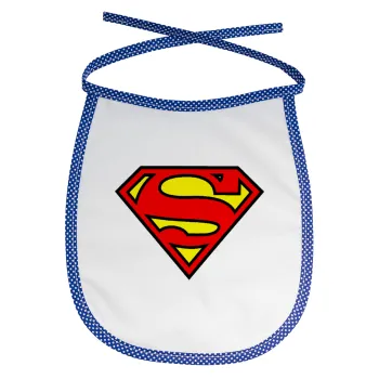 Superman vintage, Σαλιάρα μωρού αλέκιαστη με κορδόνι Μπλε