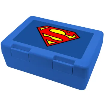 Superman vintage, Παιδικό δοχείο κολατσιού ΜΠΛΕ 185x128x65mm (BPA free πλαστικό)