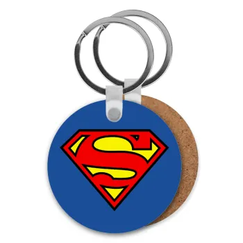 Superman vintage, Μπρελόκ Ξύλινο στρογγυλό MDF Φ5cm