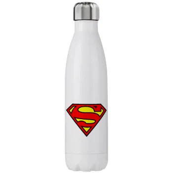 Superman vintage, Μεταλλικό παγούρι θερμός (Stainless steel), διπλού τοιχώματος, 750ml