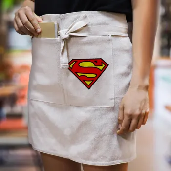 Superman vintage, Ποδιά Μέσης με διπλή τσέπη Barista/Bartender, Beige