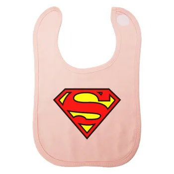 Superman vintage, Σαλιάρα με Σκρατς ΡΟΖ 100% Organic Cotton (0-18 months)