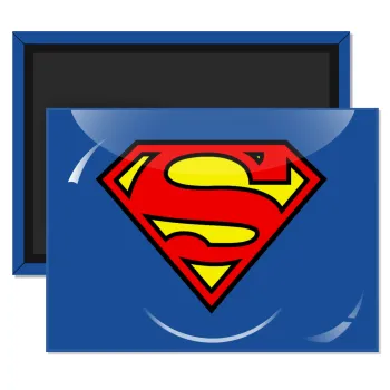 Superman vintage, Ορθογώνιο μαγνητάκι ψυγείου διάστασης 9x6cm