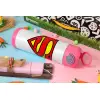 Easter candle, Childrens hot water bottle, stainless steel, with safety straw, PINK (500ml)