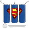 Tumbler stainless steel 600ml, with metal straw & cleaning brush
