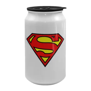 Superman vintage, Κούπα ταξιδιού μεταλλική με καπάκι (tin-can) 500ml