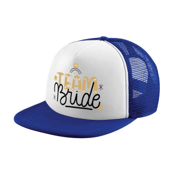 Team Bride Ruby, Καπέλο Ενηλίκων Soft Trucker με Δίχτυ Blue/White (POLYESTER, ΕΝΗΛΙΚΩΝ, UNISEX, ONE SIZE)
