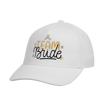Team Bride Ruby, Καπέλο Ενηλίκων Baseball, Drill, Λευκό (100% ΒΑΜΒΑΚΕΡΟ, ΕΝΗΛΙΚΩΝ, UNISEX, ONE SIZE)