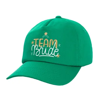 Team Bride Ruby, Children's Baseball Cap, 100% Cotton Twill, Green (COTTON, CHILDREN'S, UNISEX, ONE SIZE)