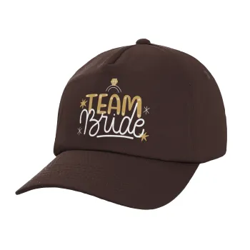 Team Bride Ruby, Adult Baseball Cap, 100% Cotton, Chocolate (COTTON, ADULT, UNISEX, ONE SIZE)