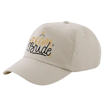 Team Bride Ruby, SAND Adult Cap Cotton (UNISEX, ONE SIZE)