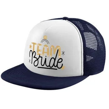 Team Bride Ruby, Καπέλο παιδικό Soft Trucker με Δίχτυ ΜΠΛΕ ΣΚΟΥΡΟ/ΛΕΥΚΟ (POLYESTER, ΠΑΙΔΙΚΟ, ONE SIZE)