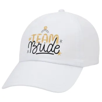 Team Bride Ruby, Καπέλο Ενηλίκων Baseball Λευκό 5-φύλλο (POLYESTER, ΕΝΗΛΙΚΩΝ, UNISEX, ONE SIZE)
