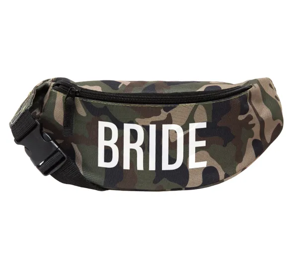 BRIDE — Unisex waist bag (banana) in Jungle camouflage color with 2 pockets
