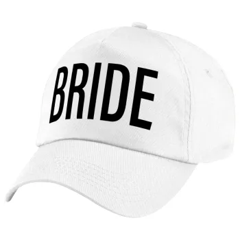 BRIDE, Πεντάφυλλο καπέλο Λευκό, 100% Βαμβακερό (Twill), με ρύθμιση, unisex