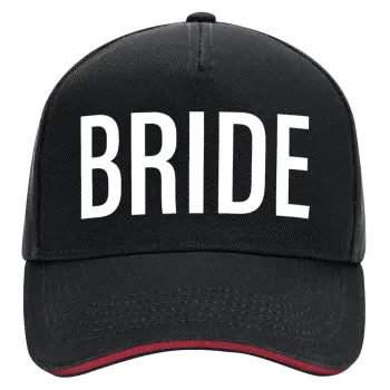 BRIDE, DRILL Καπέλο Ενηλίκων Ultimate ΜΑΥΡΟ/ΚΟΚΚΙΝΟ, (100% ΒΑΜΒΑΚΕΡΟ, ΕΝΗΛΙΚΩΝ, UNISEX, ONE SIZE)