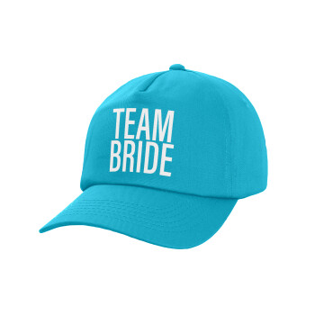 TEAM BRIDE, Καπέλο παιδικό Baseball, 100% Βαμβακερό, Low profile, Γαλάζιο