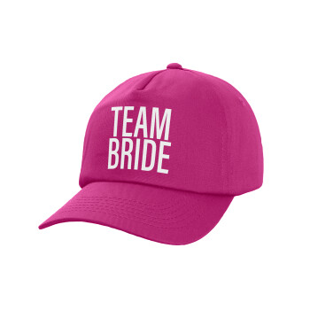 TEAM BRIDE, Καπέλο Ενηλίκων Baseball, 100% Βαμβακερό,  Φούξια,(purple) (ΒΑΜΒΑΚΕΡΟ, ΕΝΗΛΙΚΩΝ, UNISEX, ONE SIZE)