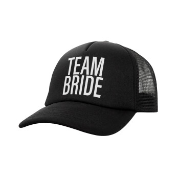 TEAM BRIDE, Καπέλο Soft Trucker με Δίχτυ Μαύρο 