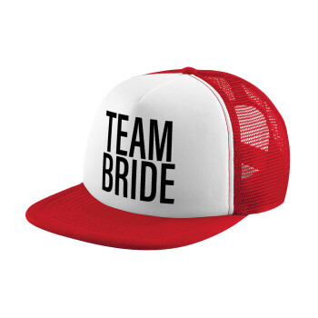 TEAM BRIDE, Καπέλο Ενηλίκων Soft Trucker με Δίχτυ Red/White (POLYESTER, ΕΝΗΛΙΚΩΝ, UNISEX, ONE SIZE)