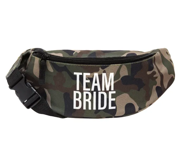 TEAM BRIDE — Unisex waist bag (banana) in Jungle camouflage color with 2 pockets
