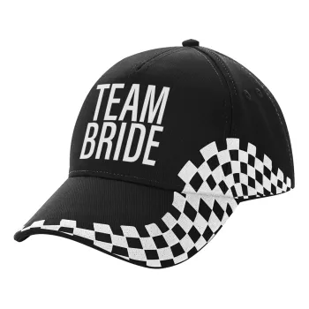 TEAM BRIDE, Καπέλο Ενηλίκων Ultimate ΜΑΥΡΟ RACING, (100% ΒΑΜΒΑΚΕΡΟ DRILL, ΕΝΗΛΙΚΩΝ, UNISEX, ONE SIZE)