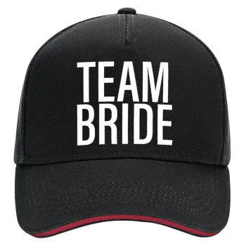 TEAM BRIDE, DRILL Καπέλο Ενηλίκων Ultimate ΜΑΥΡΟ/ΚΟΚΚΙΝΟ, (100% ΒΑΜΒΑΚΕΡΟ, ΕΝΗΛΙΚΩΝ, UNISEX, ONE SIZE)