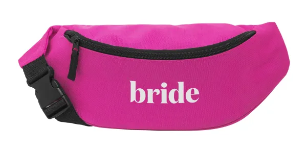 Bride display — Unisex waist bag (banana) in PINK color with 2 pockets