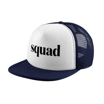 Squad display, Καπέλο Ενηλίκων Soft Trucker με Δίχτυ Dark Blue/White (POLYESTER, ΕΝΗΛΙΚΩΝ, UNISEX, ONE SIZE)