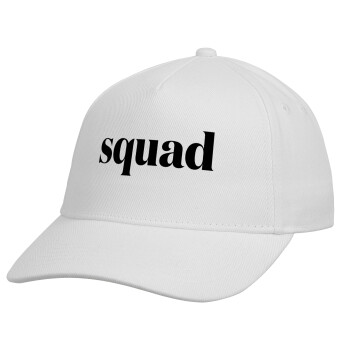 Squad display, Καπέλο Ενηλίκων Baseball, Drill, Λευκό (100% ΒΑΜΒΑΚΕΡΟ, ΕΝΗΛΙΚΩΝ, UNISEX, ONE SIZE)