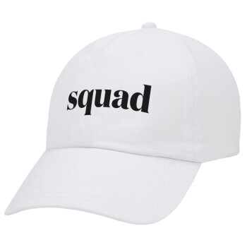Squad display, Καπέλο Ενηλίκων Baseball Λευκό 5-φύλλο (POLYESTER, ΕΝΗΛΙΚΩΝ, UNISEX, ONE SIZE)