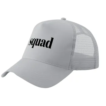 Squad display, Trucker Hat with Mesh, GREY, (COTTON, KIDS, UNISEX, ONE SIZE)