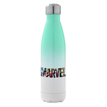 MARVEL characters, Metal mug thermos Green/White (Stainless steel), double wall, 500ml