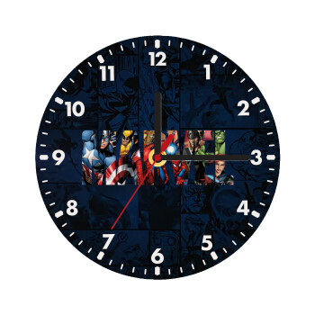 MARVEL characters, Wooden wall clock (20cm)