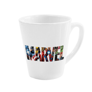 MARVEL characters, Κούπα κωνική Latte Λευκή, κεραμική, 300ml