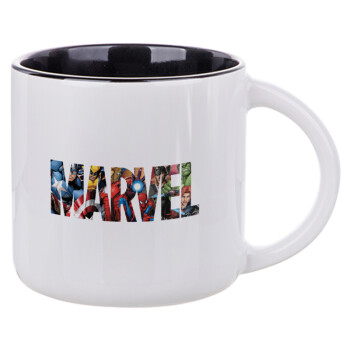 MARVEL characters, Κούπα κεραμική 400ml Λευκή/Μαύρη