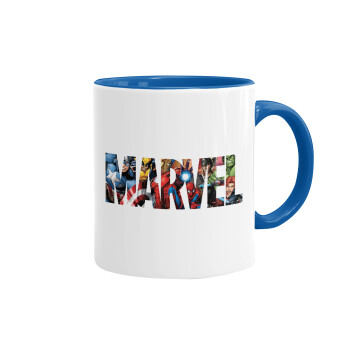 MARVEL characters, Mug colored blue, ceramic, 330ml
