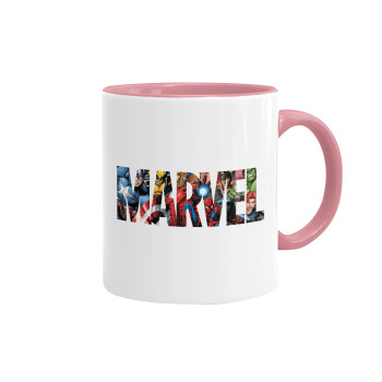 MARVEL characters, Κούπα χρωματιστή ροζ, κεραμική, 330ml