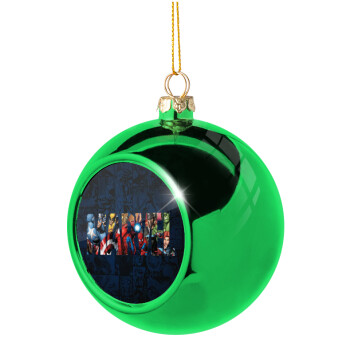 MARVEL characters, Χριστουγεννιάτικη μπάλα δένδρου Πράσινη 8cm