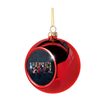 MARVEL characters, Χριστουγεννιάτικη μπάλα δένδρου Κόκκινη 8cm