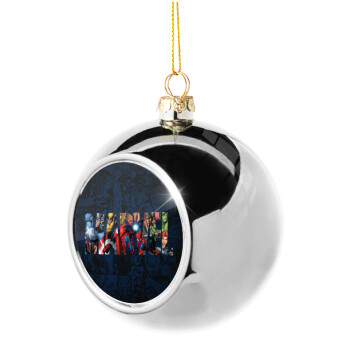 MARVEL characters, Χριστουγεννιάτικη μπάλα δένδρου Ασημένια 8cm