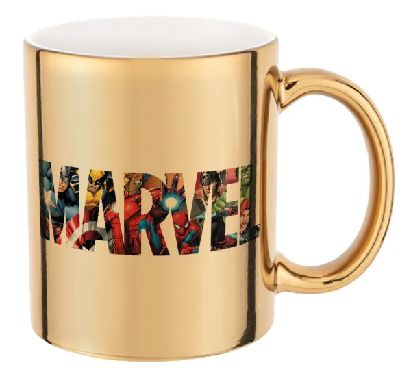 MARVEL characters — Κούπα κεραμική, χρυσή καθρέπτης, 330ml