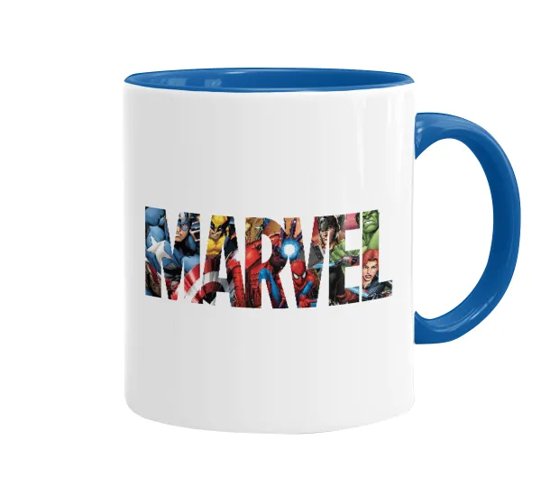 MARVEL characters — Κούπα χρωματιστή μπλε, κεραμική, 330ml