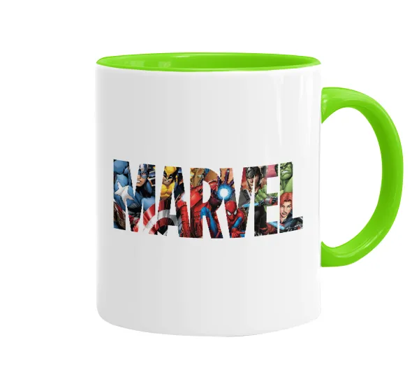 MARVEL characters — Κούπα χρωματιστή βεραμάν, κεραμική, 330ml