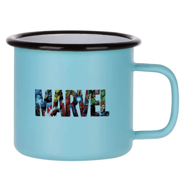 MARVEL characters — Κούπα Μεταλλική εμαγιέ ΜΑΤ σιέλ 360ml