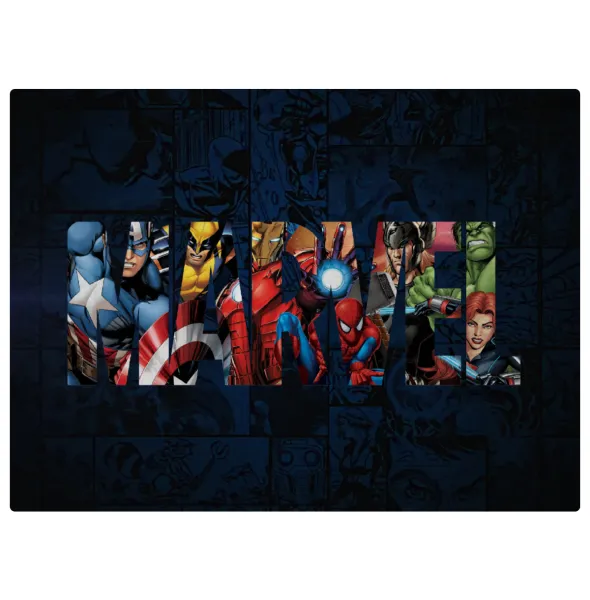 MARVEL characters — Επιφάνεια κοπής γυάλινη (38x28cm)