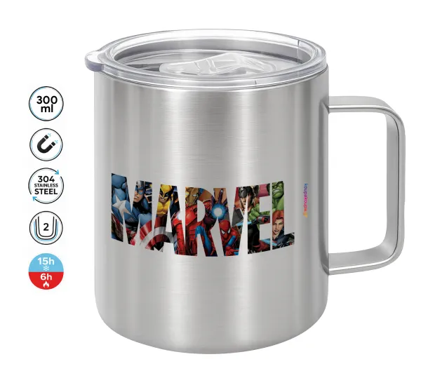 MARVEL characters — Κούπα Ανοξείδωτη διπλού τοιχώματος 300ml με καπάκι διατήρησης θερμοκρασίας